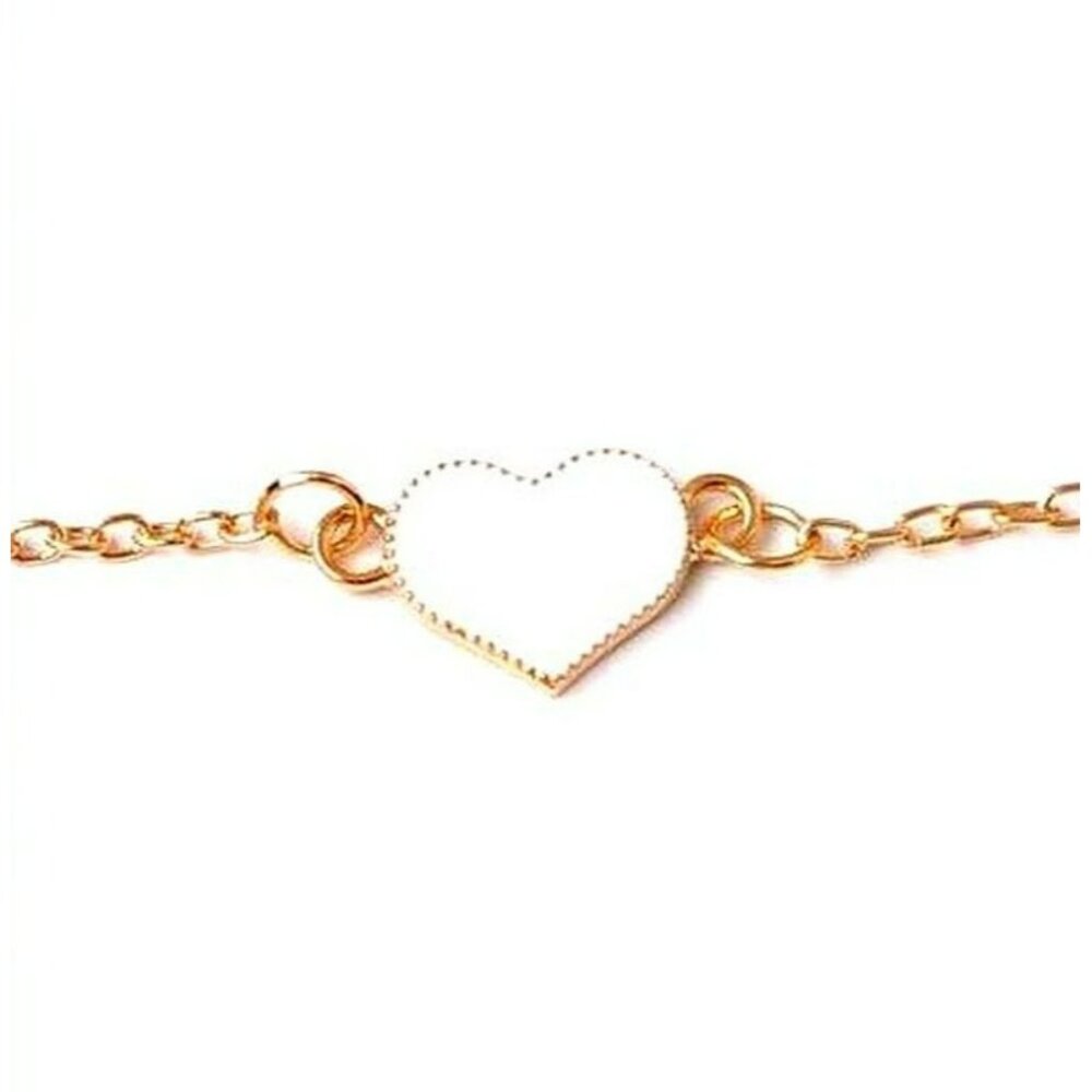Kylie Anna Marie Sweet Heart Minimalist Bracelet Creamy White Gift Packaged - Picture 2 of 9